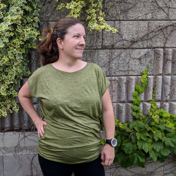Ležérne oversized tričko z merino vlny