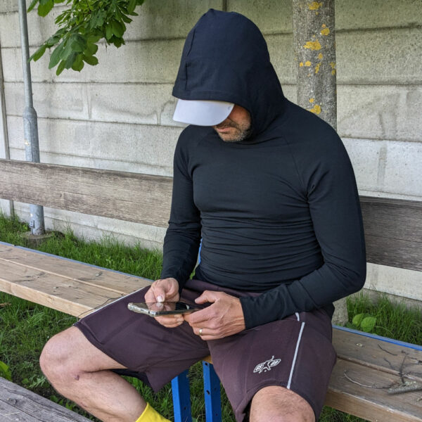 Pánske tričko s kapucňou z merino vlny